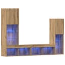 vidaXL TV-Schrank 4-tlg. Artisan-Eiche Holzwerkstoff Bild 2
