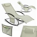 SoBuy Gartenliege OGS28 Sonnenliege mit Kopfkissen Beige Bild 2