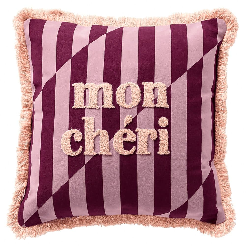 Dutch Decor Kissenhülle 'Chéri' 45 x 45 cm Rosebud Rosa Fransen - Bild 2