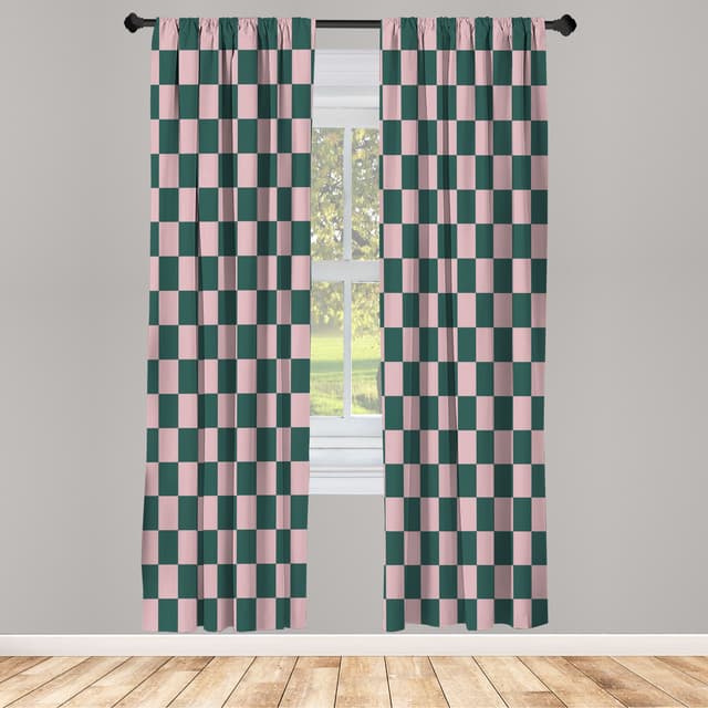 Abakuhaus Gardine Vorhang Wohnzimmer Schlafzimmer Checkers Rautenmuster