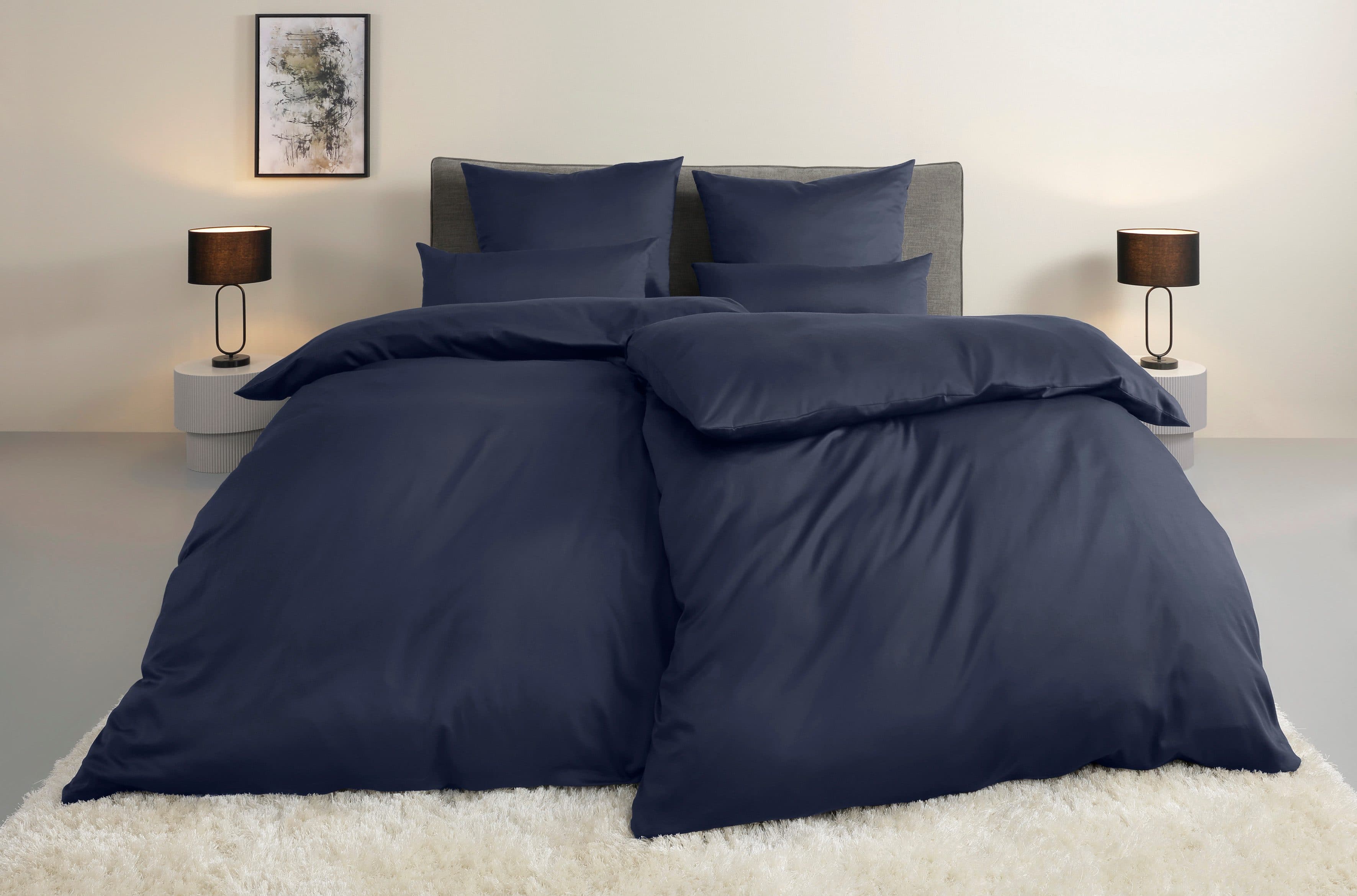 OTTO HOME Bettwäsche Mila Marineblau 135x200 cm Mako-Satin - Bild 2