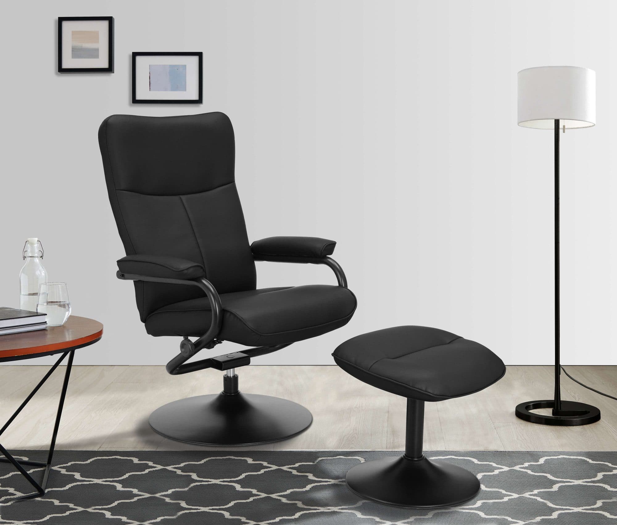 HOME AFFAIRE Istad Relaxsessel mit Hocker und Schlaffunktion Schwarz - Bild 2