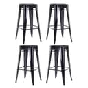 Duhome Barhocker 665D Schwarz Metall Industry Design Stapelbar Bild 2