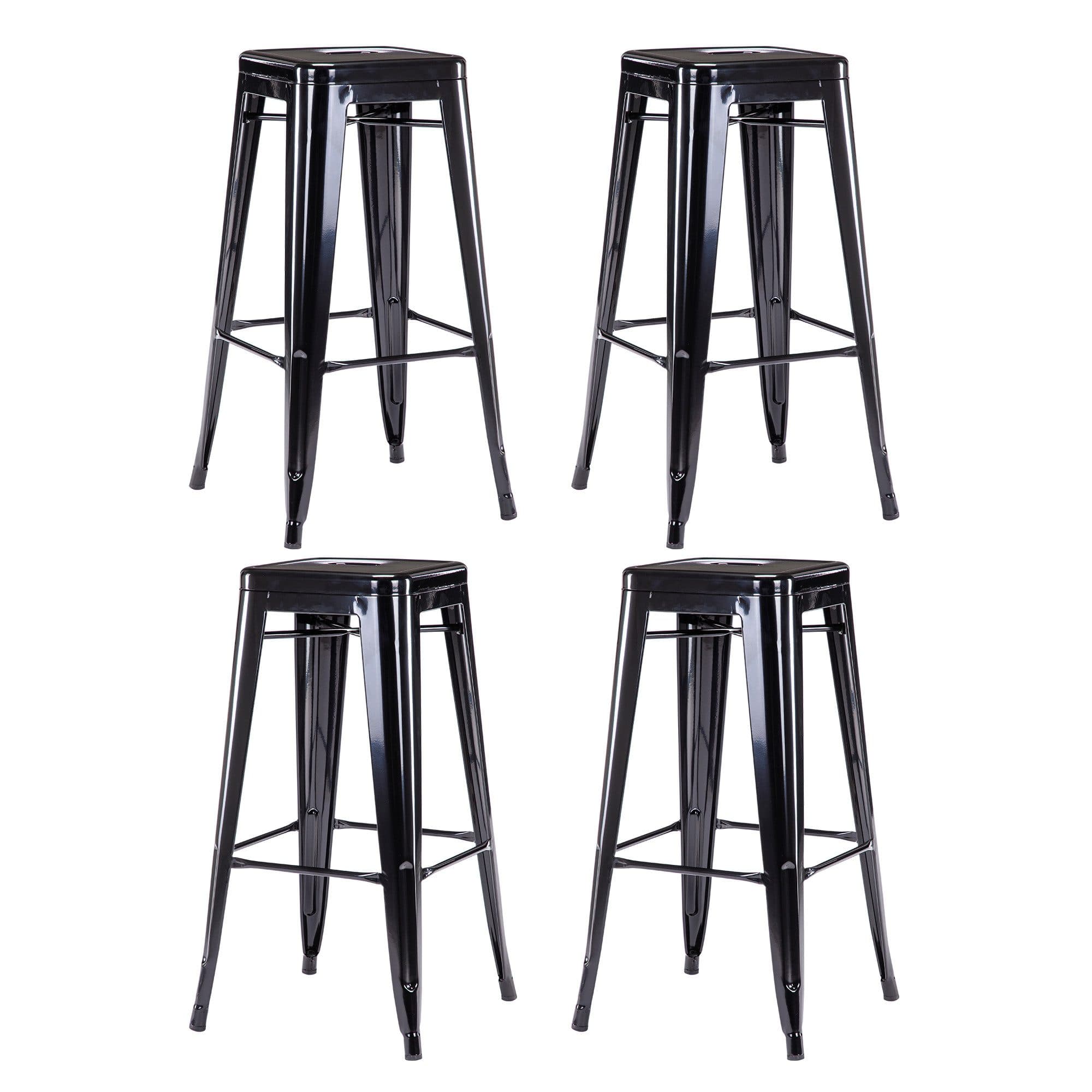 Duhome Barhocker 665D Schwarz Metall Industry Design Stapelbar - Bild 2