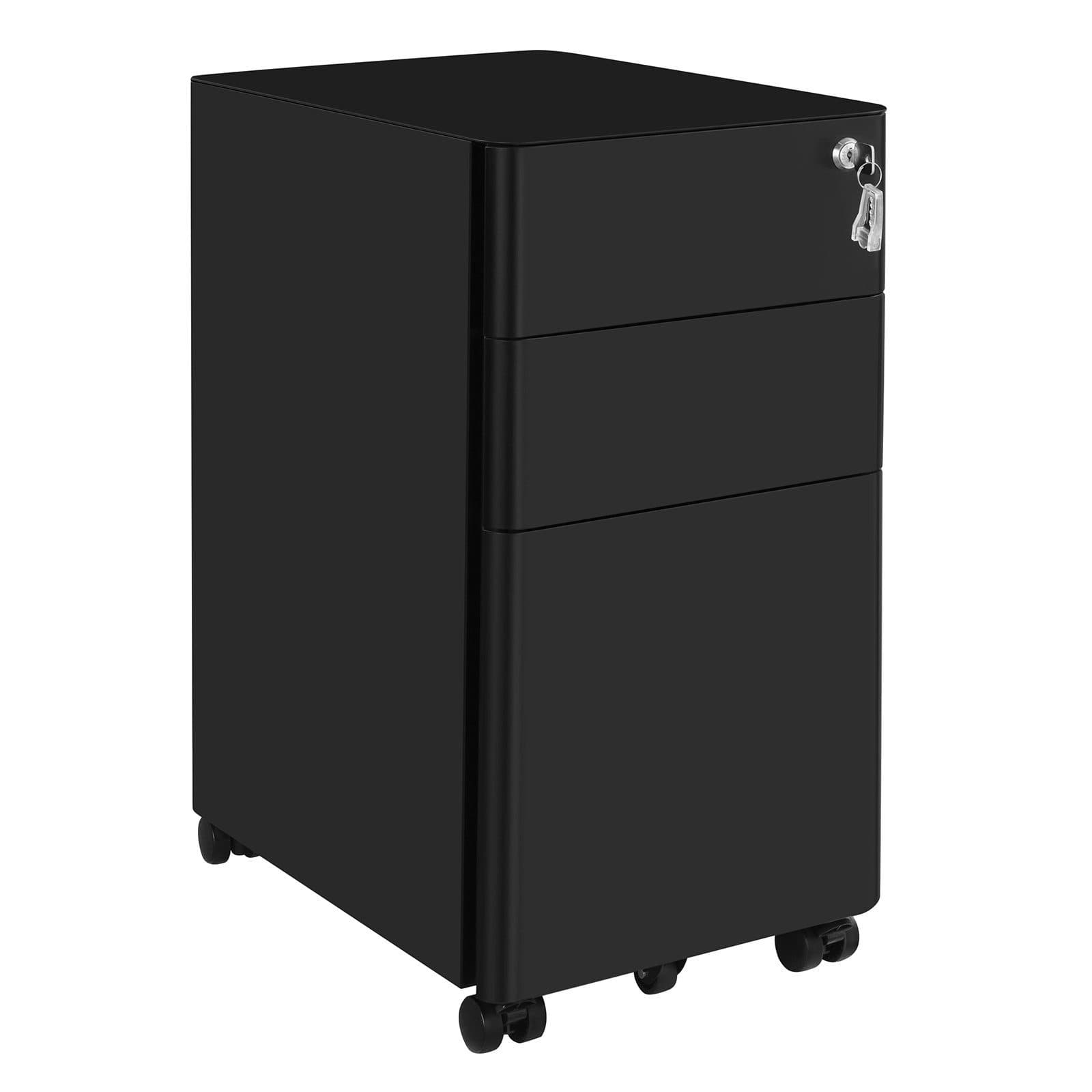 SONGMICS Aktenschrank Rollcontainer Stahl Büroschrank mit Rollen - Bild 2