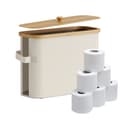 relaxdays Toiletten-Ersatzrollenhalter 12 Rollen Beige Bambus Bild 2