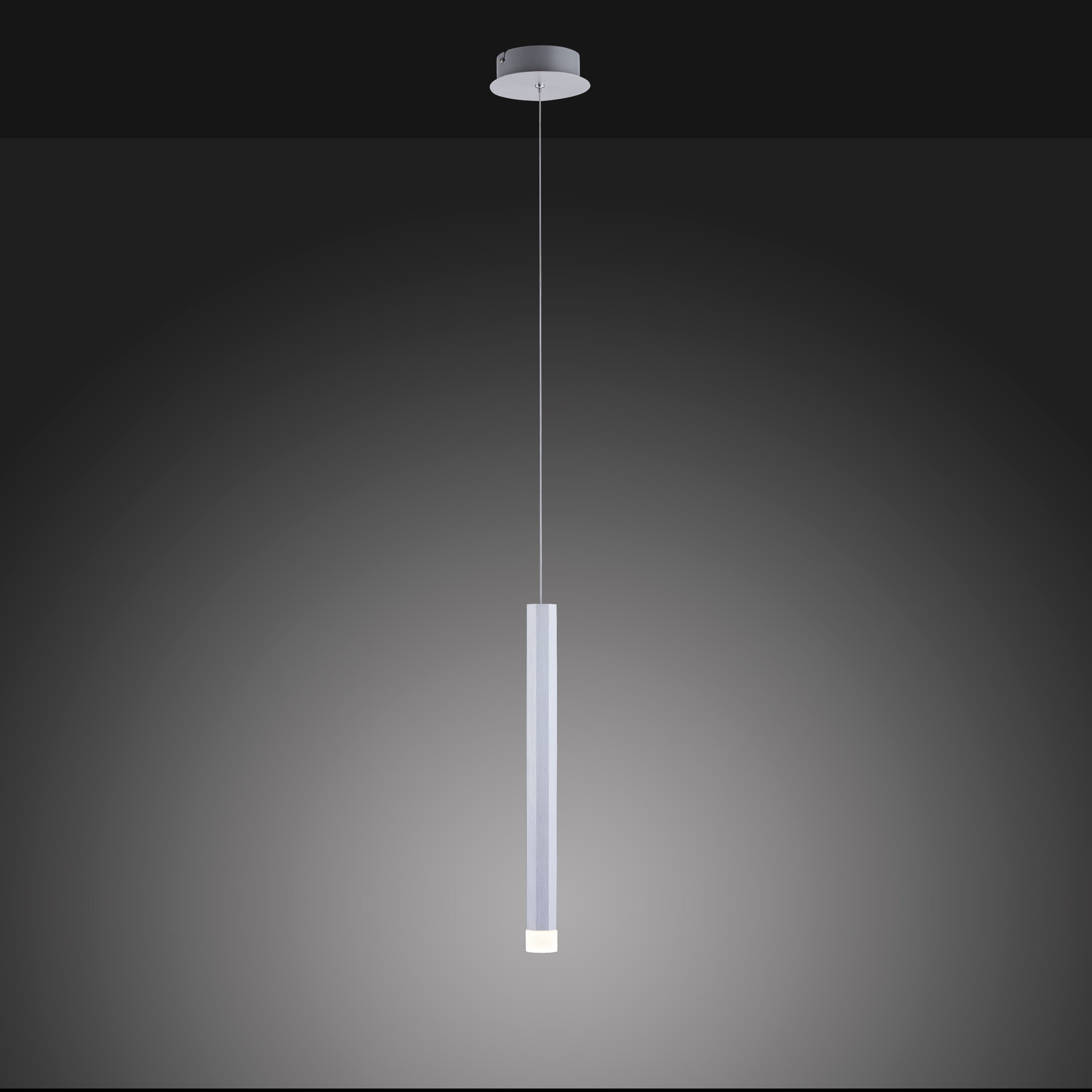 JUST LIGHT Pendelleuchte Bruno grau Aluminium-Optik - Bild 2