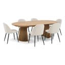 ebuy24 Tokyo Essgruppe Esstisch natur, 6 Stühle beige, 7-tlg Bild 2
