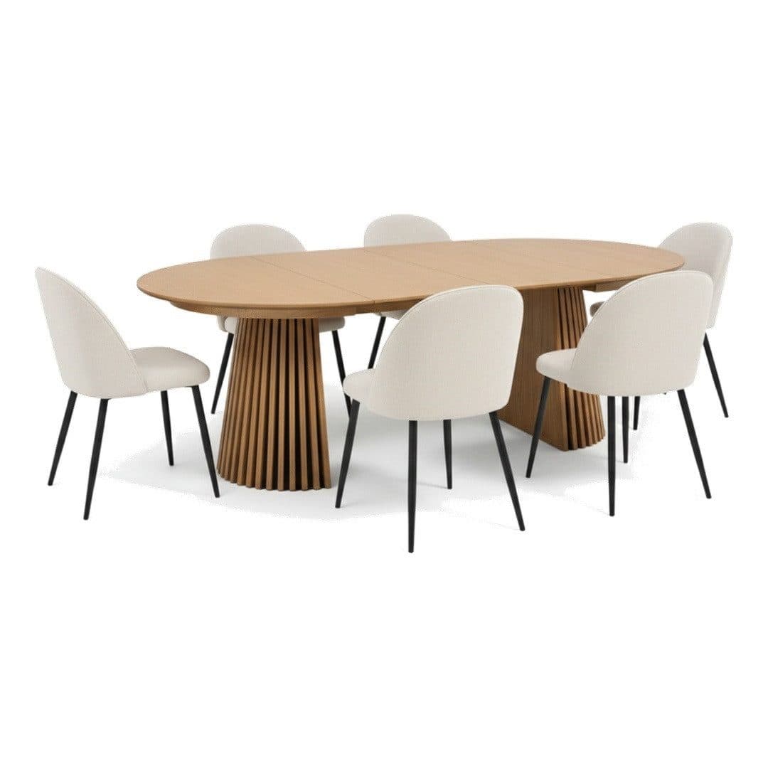 ebuy24 Tokyo Essgruppe Esstisch natur, 6 Stühle beige, 7-tlg - Bild 2