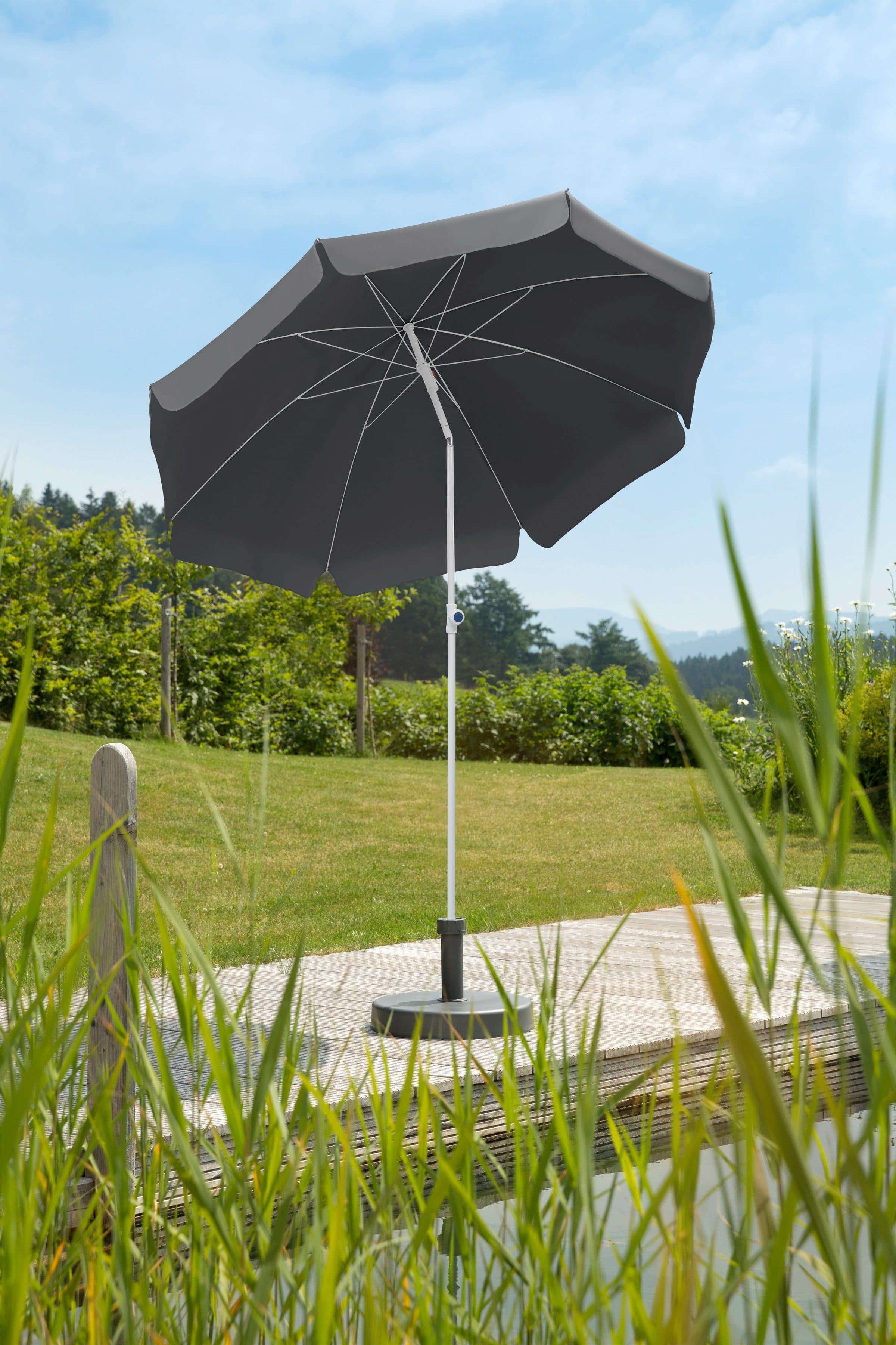Sonnenschirm Schneider Schirme Ibiza TOPSELLER Grau Polyester 200x215 cm - Bild 2
