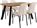OTTO HOME Genf Essgruppe Tisch 4 Stühle Eichefarben Schwarz Bild 2