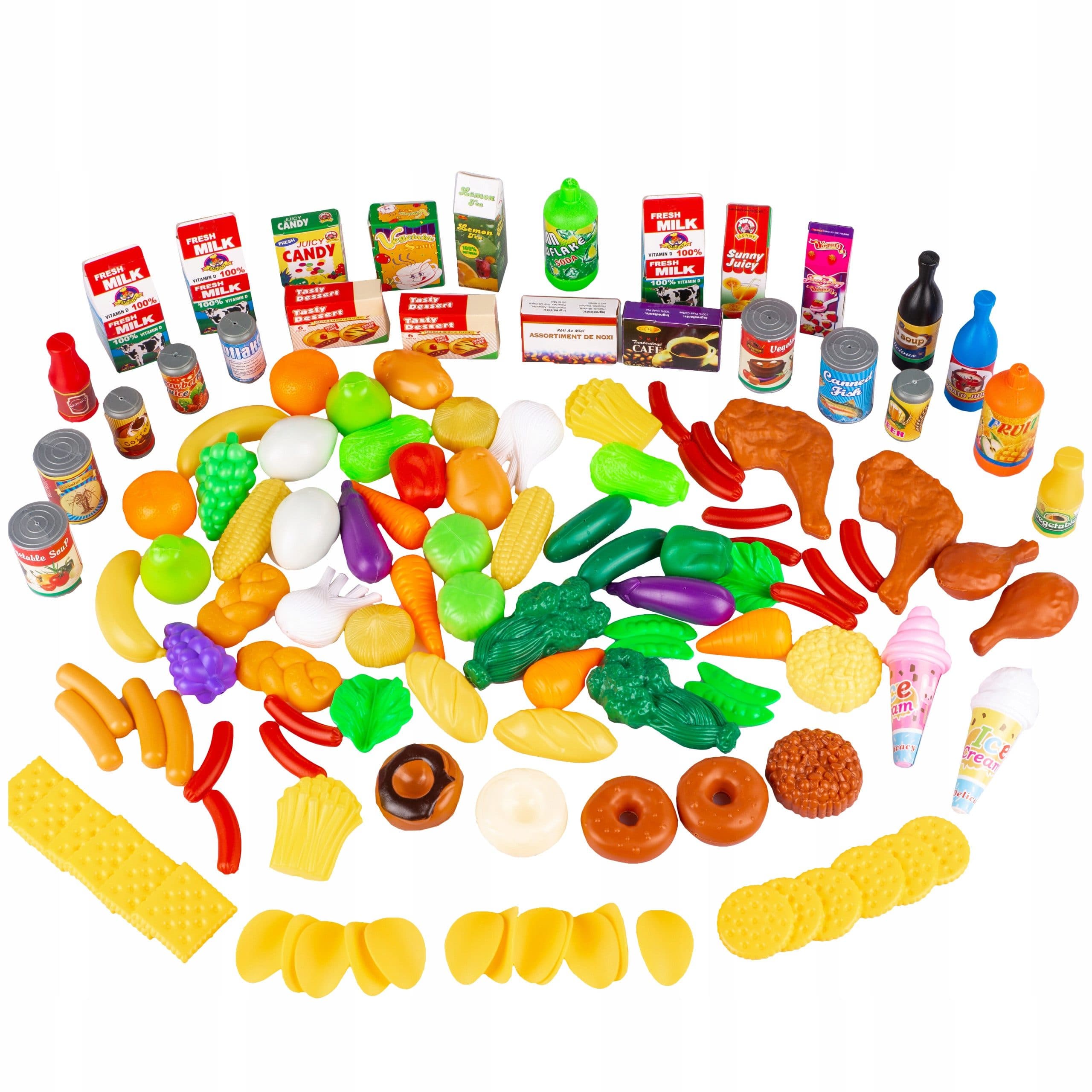 kinderplay Spiellebensmittel Set 120-teilig für Kinderküche - Bild 2