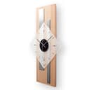 Kreative Feder Wanduhr Silver Stripes Massivholz Modern Bild 2