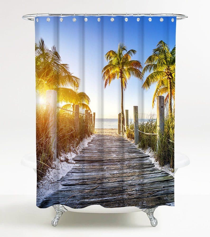 Sanilo Duschvorhang Fort Lauderdale 180 x 200 cm Beige 100% Wasserdicht - Bild 2