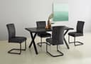 HELA Esstisch GRETA Grau Schwarz X-Gestell MDF Bild 2