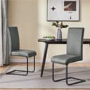 Yaheetech Esszimmerstuhl 2er Set Grau Ergonomische Rückenlehne Bild 2