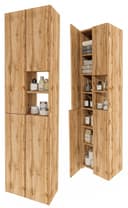 TREND WERK Badschrank Hochschrank schmal Holzoptik Bild 2