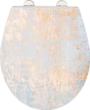 WENKO WC-Sitz Agate, mit Relief, aus antibakteriellem Duroplast, hellblau/gold Bild 2