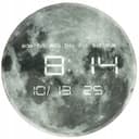 Ikonka Wanduhr Planet Mars Mond LED-Display 32 cm Bild 2
