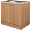 FLEX-WELL Spülenschrank Nano mit Einbauspüle Buche Nachbildung Bild 2