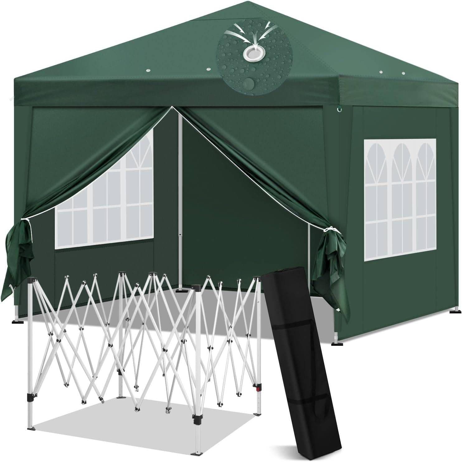 EUGAD Faltpavillon Wasserfest Winterfest mit Seitenwänden Fenstern Tasche - Bild 2
