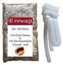 rewagi Gardinengleiter Set 200-tlg. Weiß Kunststoff Steckhaken Ösengleiter Bild 2