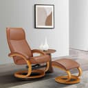 Home affaire Relaxsessel Paris mit Hocker - Braun NaturLEDER® Bild 2
