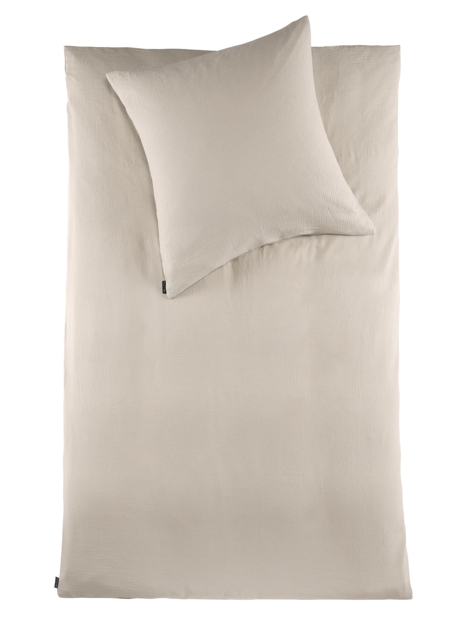 pure hug Bettwäsche Set Musselin 135x200 Beige Baumwolle 2-teilig - Bild 2