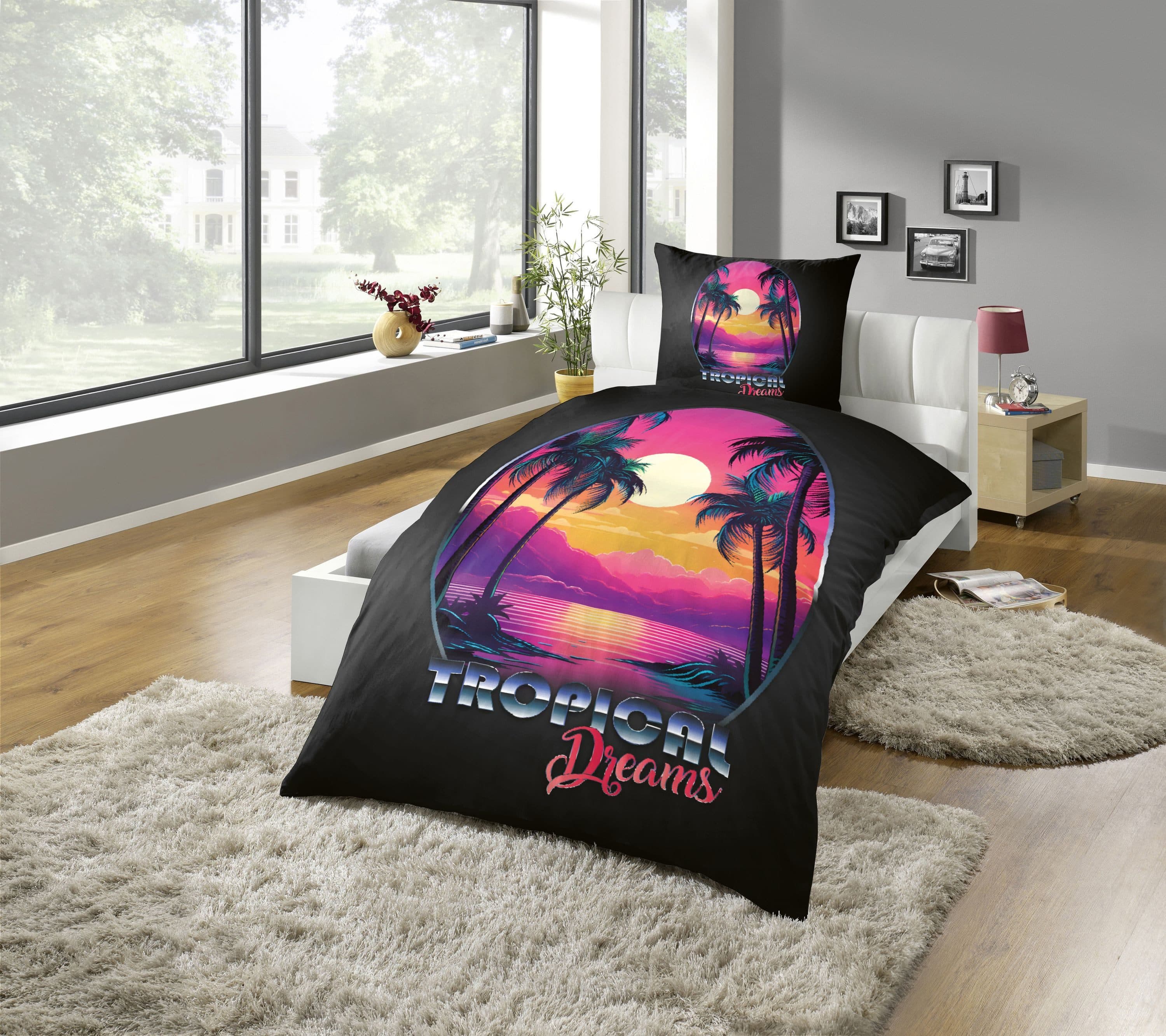 MESANA Wendebettwäsche Microfaser Tropical Dreams