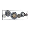 Kobolo Wandbild Metallbild 3D BLOSSOM Anthrazit Silber Bild 2