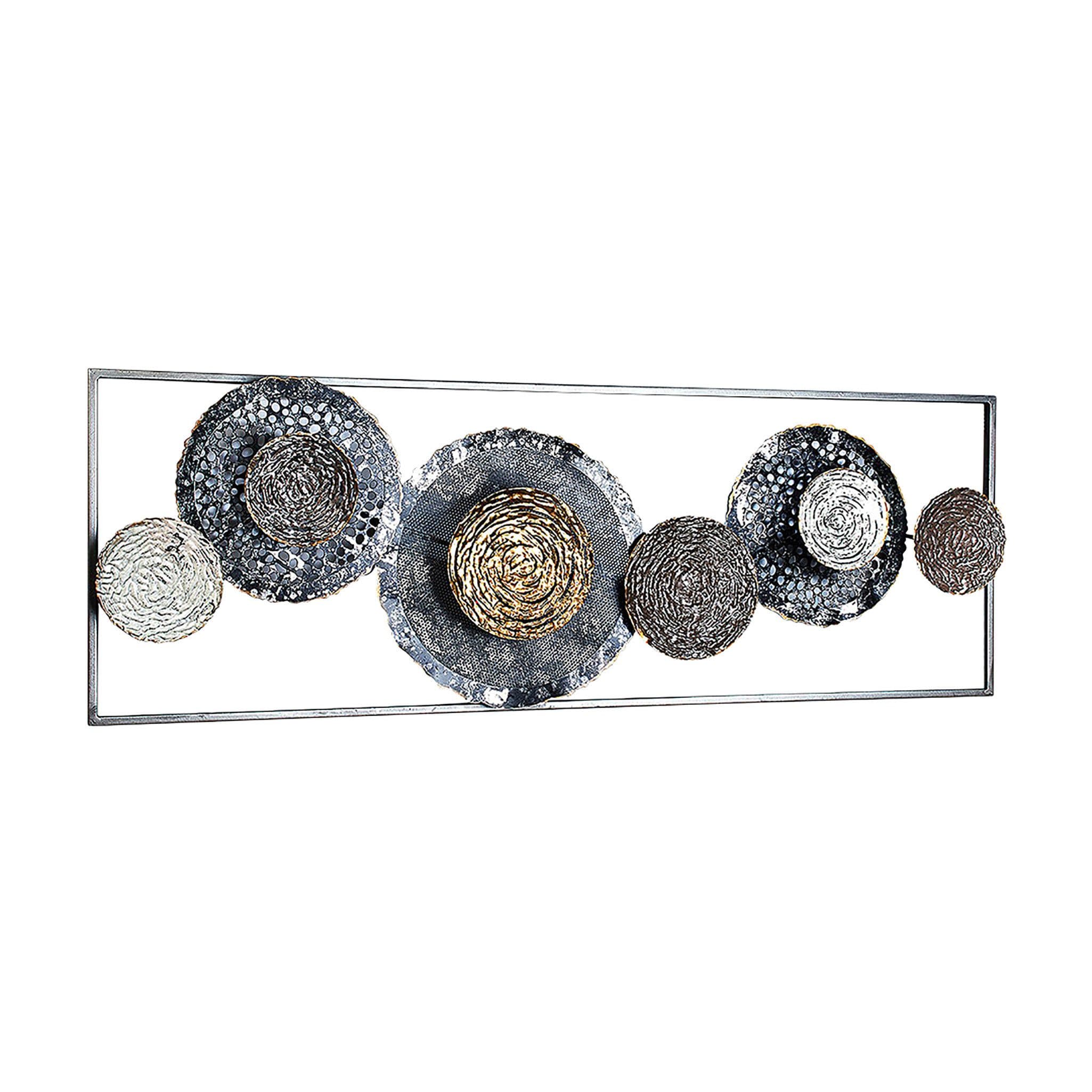 Kobolo Wandbild Metallbild 3D BLOSSOM Anthrazit Silber - Bild 2