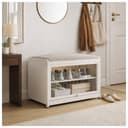 HTI-Living Schuhschrank mit Schiebetür und Sitzkissen Beige Bild 2