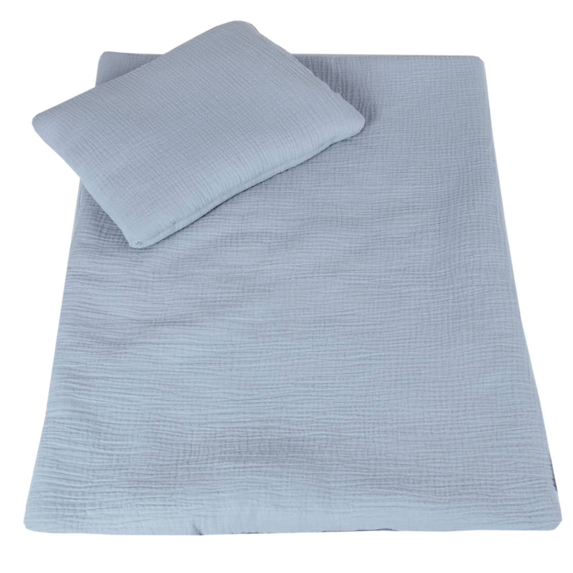 BabyLux Babydecke Musselin Grau Kinderwagendecke Kuscheldecke - Bild 2