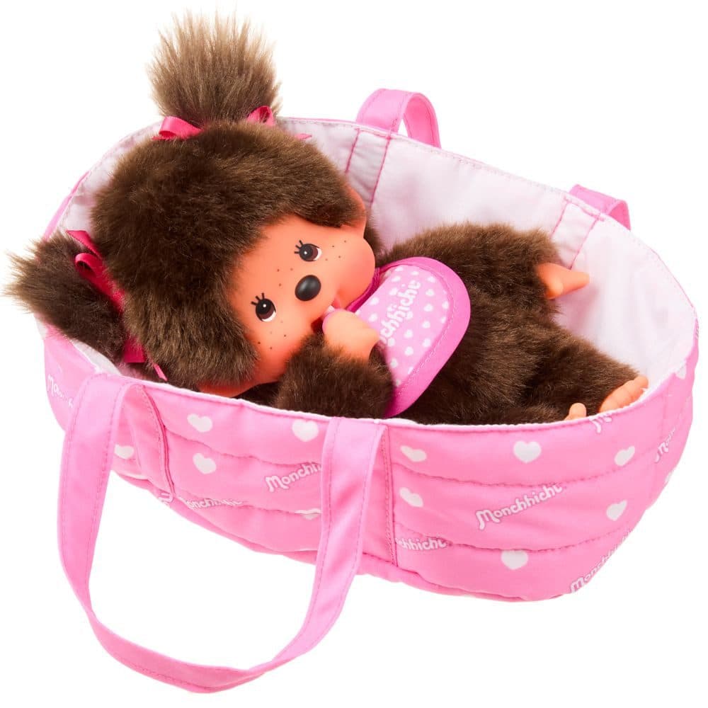 Monchhichi Plüschfigur Mädchen 20 cm mit Tragetasche - Bild 2