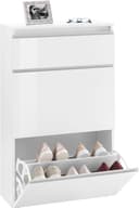 HOME AFFAIRE Magic Schuhschrank Weiß Hochglanz 3 Klappen Bild 2