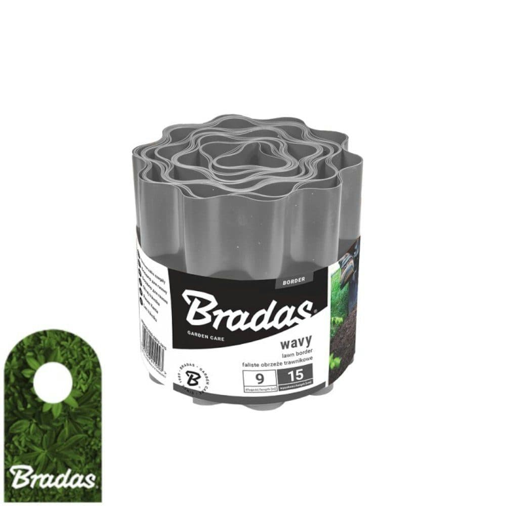 Bradas Rasenkante Grau 9m x 25cm