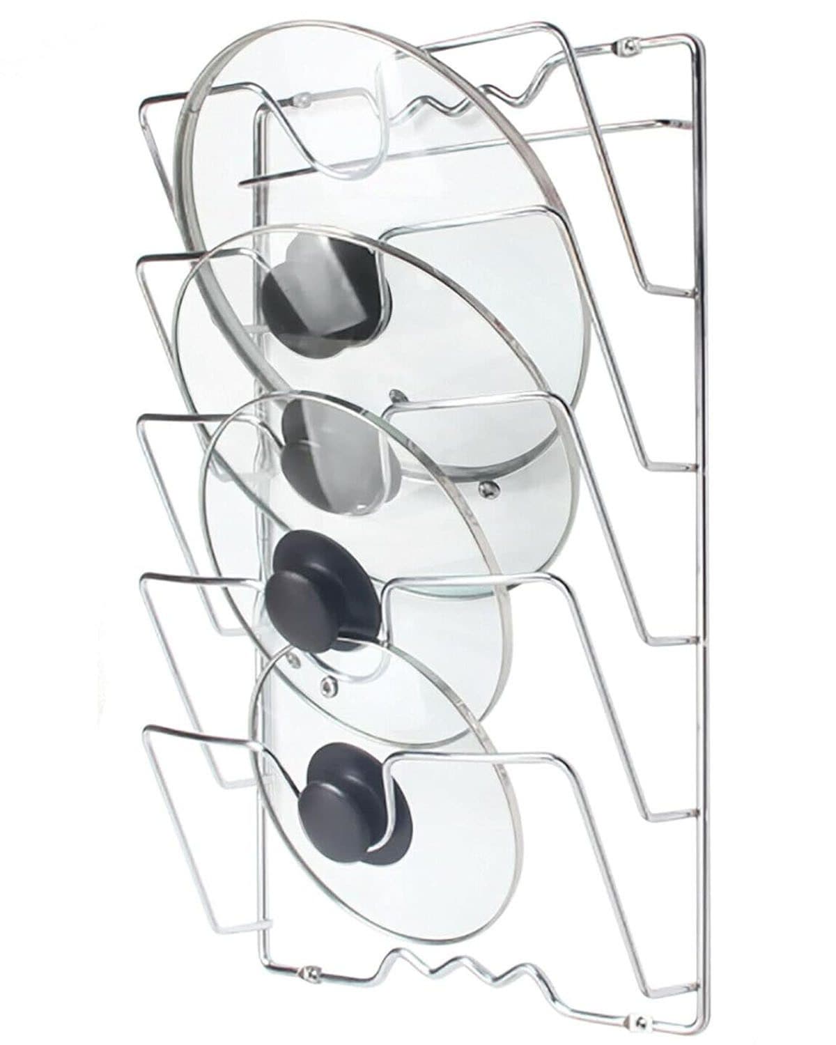 SURFOU Wandregalhalter für Topfdeckel & Pfannen, Chrom, 1-tlg. - Bild 2