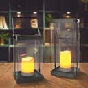 technik@all LED Laterne 2er Set Metall/Glas Modern Anthrazit Bild 2