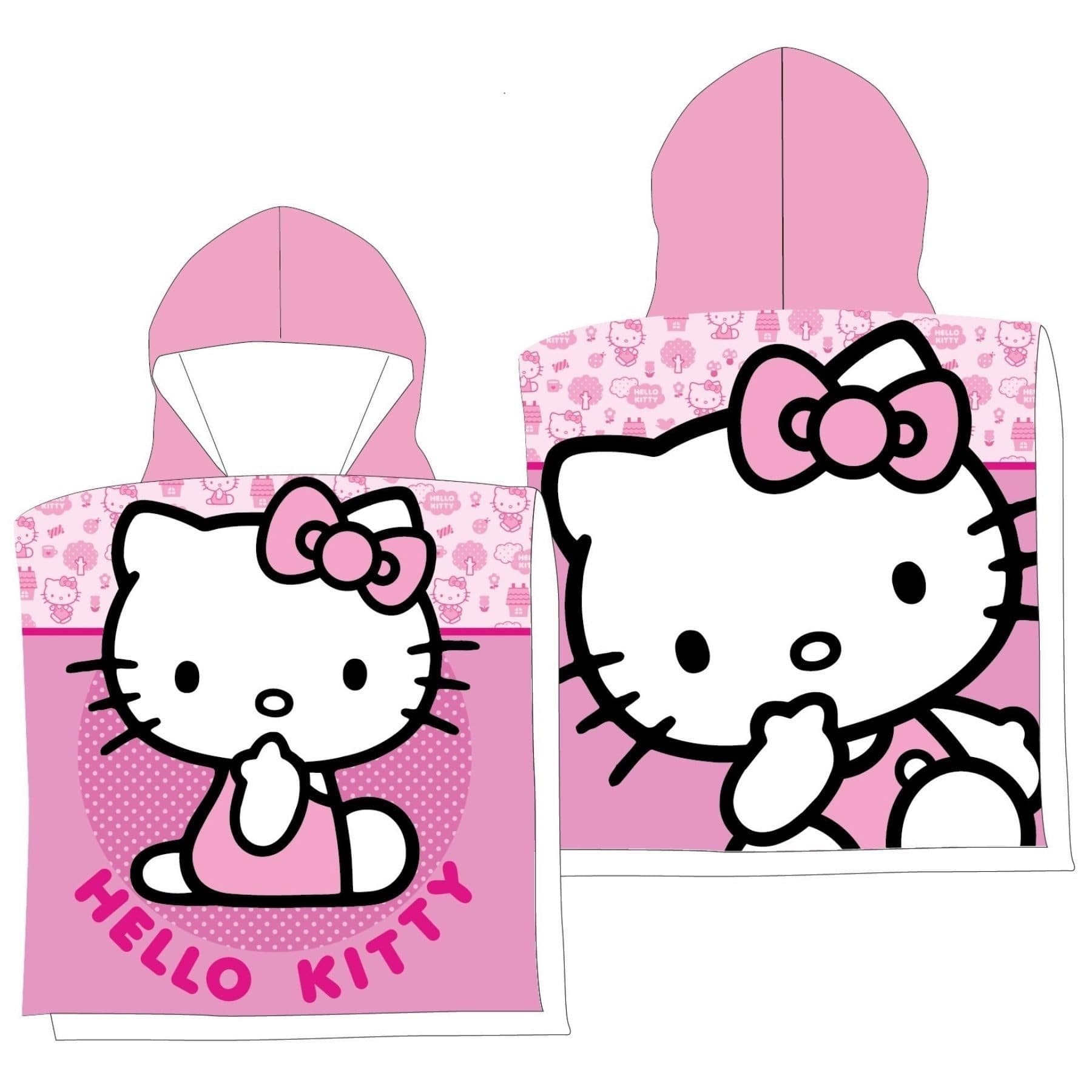 Hello Kitty Badeponcho Kapuzenponcho Rosa