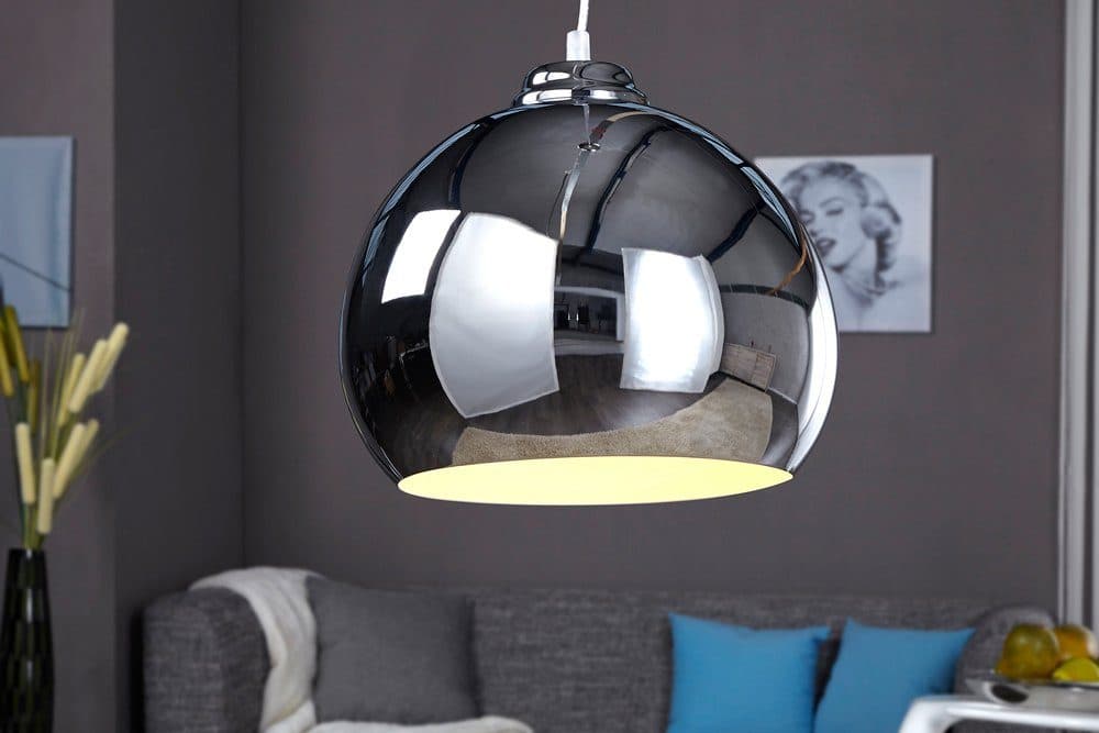 riess-ambiente Hängeleuchte CHROMAGON 30cm Silber Metall Pendel Modern - Bild 2