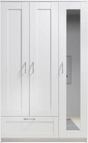 Schlafkontor Lepini Drehtürenschrank Weiß mit Spiegel Bild 2