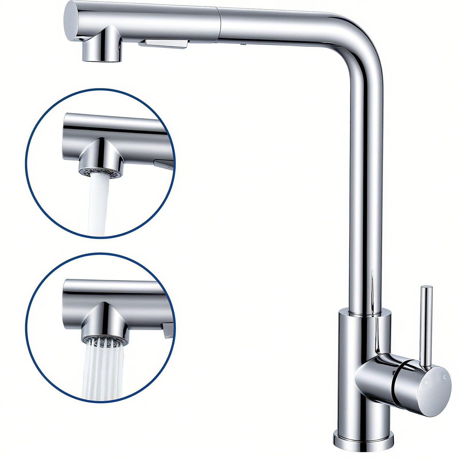 AICA Küchenarmatur Wasserhahn Hochdruck 40cm Auszug 360° Drehfunktion - Bild 2