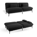 COMHOMA Schlafsofa 2-in-1 Couch Schwarz mit verstellbarer Rückenlehne Bild 2