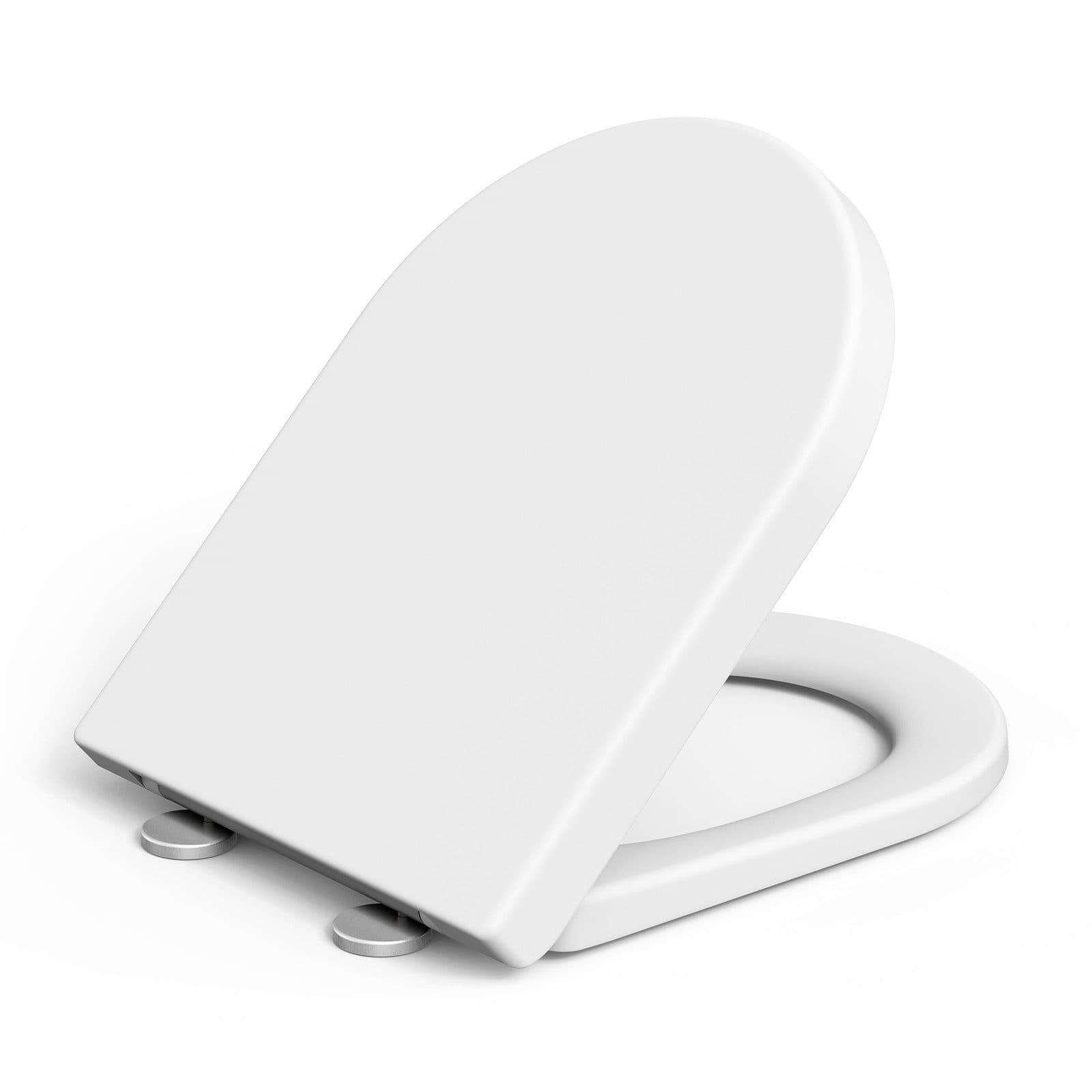 GarveeMore WC-Sitz Toilettendeckel mit Absenkautomatik D-Form Weiss - Bild 2