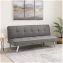 HTI-Living Schlafsofa Milena Grau mit Schlaffunktion und Metallbeinen Bild 2