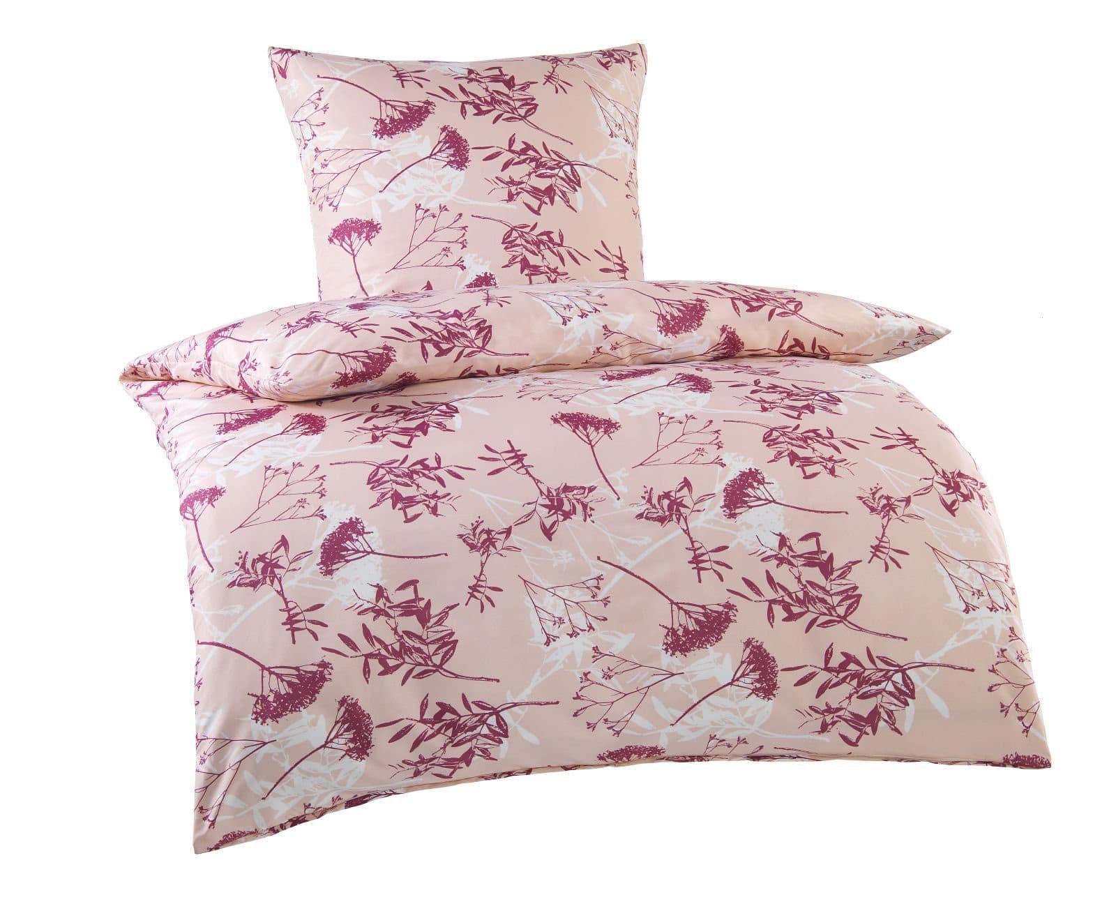 Optidream Bettwäsche Set Mikrofaser 135x200 Polyester Ida Koralle Rot
