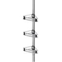 WENKO Teleskopregal Duschecke Purio Grau Silber 3 Ablagen Bild 2