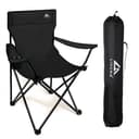 LINUMA Campingstuhl faltbar mit XL-Getränkehalter schwarz Bild 2