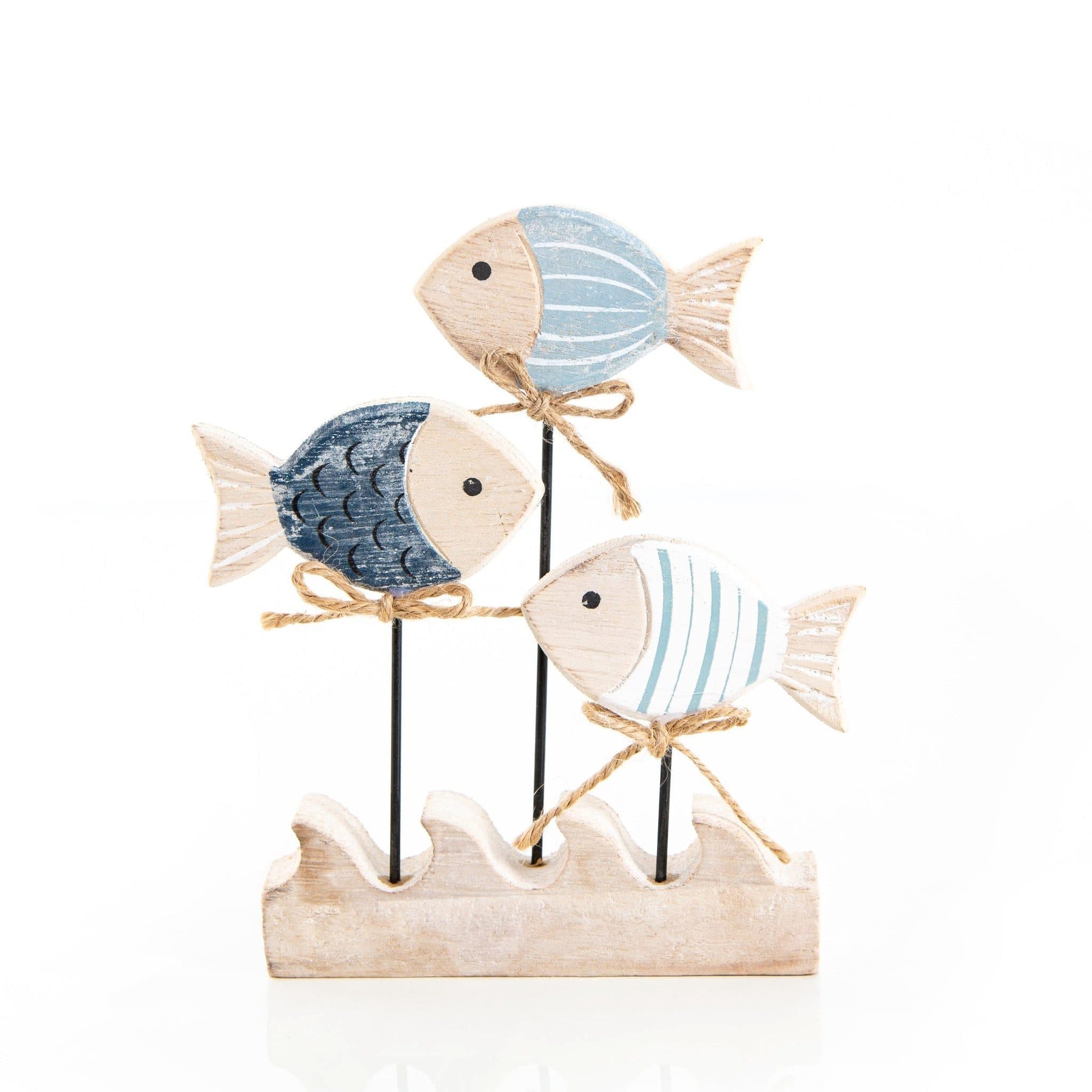 Logbuch-Verlag Dekofigur Maritime Dekoration Fische Figur aus Holz - Bild 2