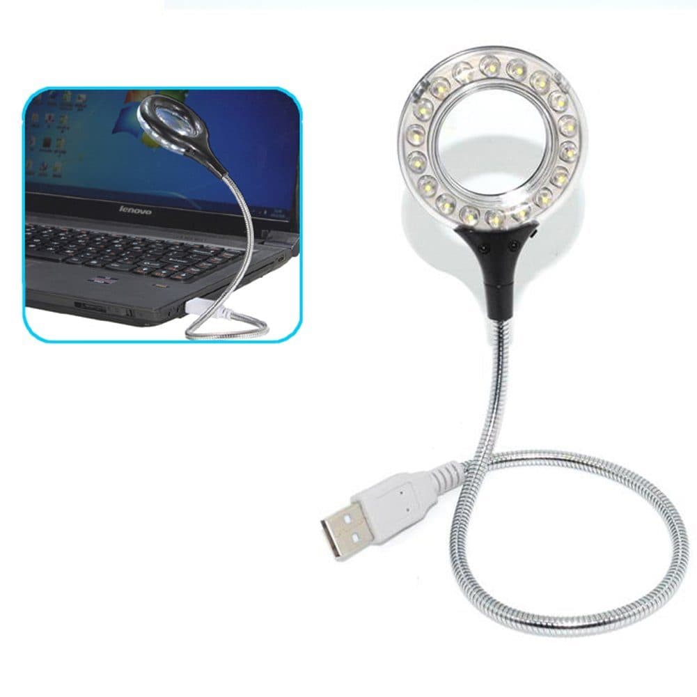 Bolwins USB LED Lampe 18x LED Licht Laptop PC Notebook Computer Schwanenhals - Bild 2